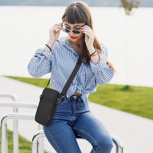 Small Crossbody Bag with RFID Blocking Pocket, Travel Passport Holder Mini Sling Bag with Adjustable Strap, Messenger Crossbody Purse for Women Men in Kuwait