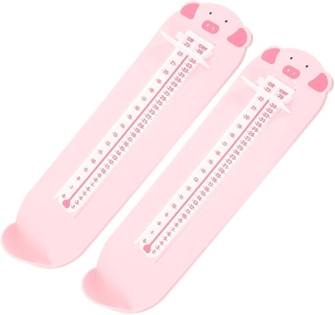2pcs Foot Measuring Device with Shoe Size Ruler for 0-8 Years Accurate Foot Length Gauge Tool for Home Shoe Measurement in Kuwait