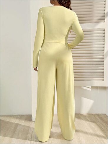 MakeMeChic Women's Maternity Two Piece Summer Sets Button Down Shirt Drawstring Pants Pregnancy Outfits in Kuwait