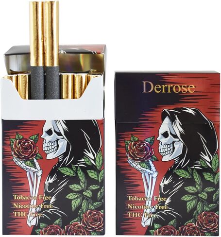 Derrose Tea Rose Herbal Sticks, Herbal Cigarettes,Nicotine Free, Tobacco Free, Help Stop Smoking, Better Effect When Used with Nicotine Patches，Smoking Cessation Products, 2packs-40 Sticks in Kuwait
