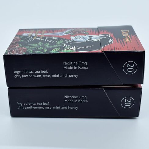 Derrose Tea Rose Herbal Sticks, Herbal Cigarettes,Nicotine Free, Tobacco Free, Help Stop Smoking, Better Effect When Used with Nicotine Patches，Smoking Cessation Products, 2packs-40 Sticks in Kuwait