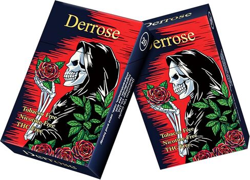 Derrose Tea Rose Herbal Sticks, Herbal Cigarettes,Nicotine Free, Tobacco Free, Help Stop Smoking, Better Effect When Used with Nicotine Patches，Smoking Cessation Products, 2packs-40 Sticks in Kuwait