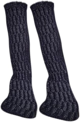 Menolana 2Pcs Figure Skating Leg Warmers Protectors Comfortable Warm Lightweight Boot Socks Leg Cover for Yoga Fitness Workouts Dance, Navy blue in Kuwait