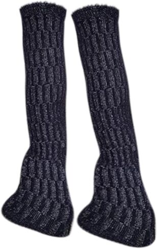 Menolana 2Pcs Figure Skating Leg Warmers Protectors Comfortable Warm Lightweight Boot Socks Leg Cover for Yoga Fitness Workouts Dance, Navy blue in Kuwait