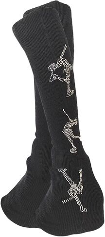 Colaxi 2x Figure Skating Leg Warmers Protectors Decoration Lightweight Fashion Leg Sleeves Boot Socks for Ice Workouts in Kuwait