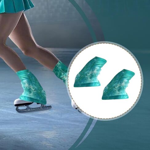Menolana Figure Skating Leg Warmers Warmer Socks Lightweight Fashion Supplies Portable Figure Skating Socks Elastic for Workout Dance, with Diamond, S in Kuwait
