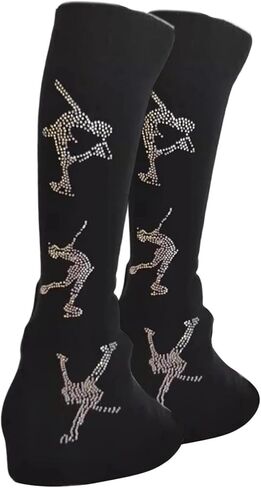 Menolana 2Pcs Figure Skating Leg Warmers Clothing Accessory Leg Cover for Ice Skate Dance in Kuwait