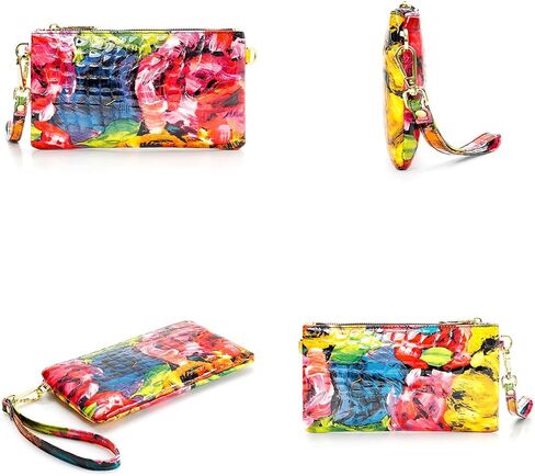 Genuine Leather Wristlet Purses for Women, Envelope Clutch Wallet Small Crossbody Bags for Dressy Evening in Saudi Arabia