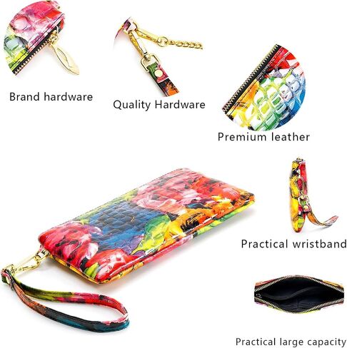 Genuine Leather Wristlet Purses for Women, Envelope Clutch Wallet Small Crossbody Bags for Dressy Evening in Saudi Arabia