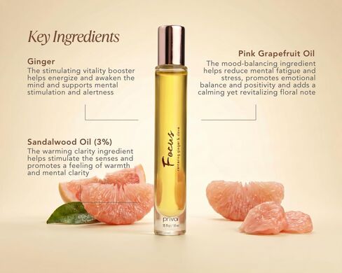 PRIVAI Ginger & Clove Essential Oil Roller Mini - 10 ML, Focus Aromatherapy - Refreshing Travel Size Roll-On with Jojoba Oil - Cooling Wellness Blend for Everyday Self Care in Saudi Arabia