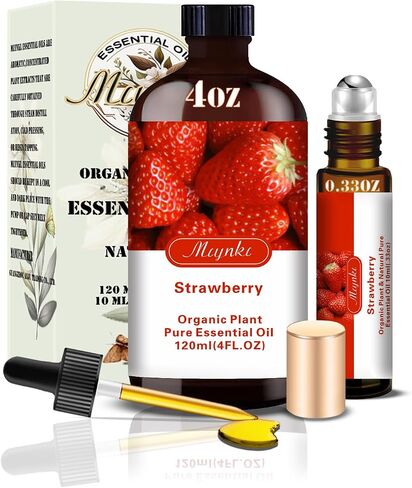 زيت الورد العطري، زيت الورد للعناية بالبشرة، التدليك، الناشر، المرطب، صابون DIY، شمعة، حمام، يوجا، هدية جاهزة، زيت عطر الورد - زيوت MLYNKL العطرية (4.33 أونصة سائلة / 130 مل) in Kuwait