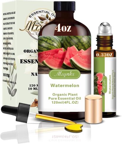 زيت الورد العطري، زيت الورد للعناية بالبشرة، التدليك، الناشر، المرطب، صابون DIY، شمعة، حمام، يوجا، هدية جاهزة، زيت عطر الورد - زيوت MLYNKL العطرية (4.33 أونصة سائلة / 130 مل) in Kuwait