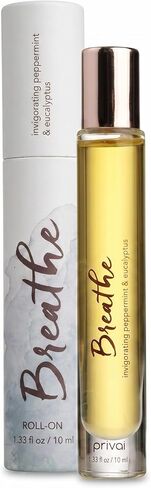 PRIVAI Peppermint & Eucalyptus Essential Oil Roller - 10 ML - Breathe, Refreshing Aromatherapy - Refreshing Travel Size - Roll-On with Jojoba Oil – Invigorating Wellness Blend for Everyday Self Care in Saudi Arabia