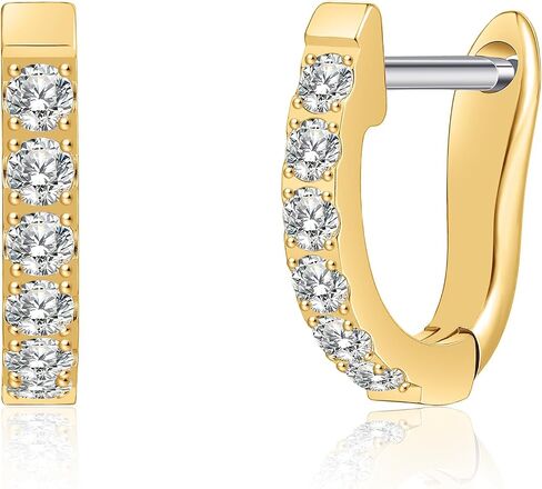 Limerencia Hypoallergenic Pure Titanium Huggie Hoop Earrings, F136 Implant Grade Titanium Small U-Shaped Cuff Earrings Lightweight for Women Sensitive Ears in Saudi Arabia