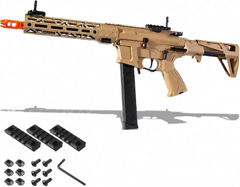 Gel Splat Blaster ARP9 Extended of EMERBU Pro Series - Metal Gearset - 11.1V Rechargeable Battery - Semi and Fully Automatic - for Ages 15+ (Tan) in Saudi Arabia