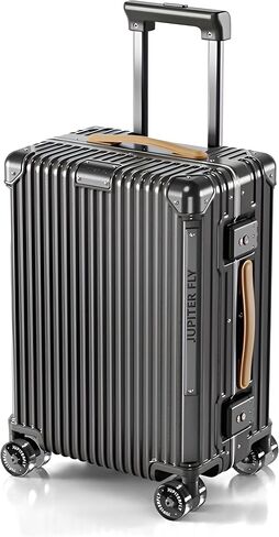 Carry On Luggage with Spinner Wheels and TSA Approved Hard Shell Suitcase with Aluminum Frame Zipperless Lightweight Luggage for Business Travel (Silver, 20in) in Kuwait