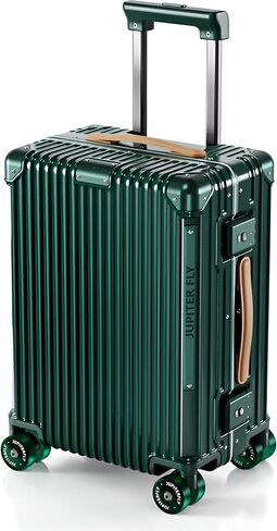 Carry On Luggage with Spinner Wheels and TSA Approved Hard Shell Suitcase with Aluminum Frame Zipperless Lightweight Luggage for Business Travel (Silver, 20in) in Kuwait