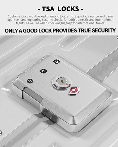 Carry On Luggage with Spinner Wheels and TSA Approved Hard Shell Suitcase with Aluminum Frame Zipperless Lightweight Luggage for Business Travel (Silver, 20in) in Kuwait