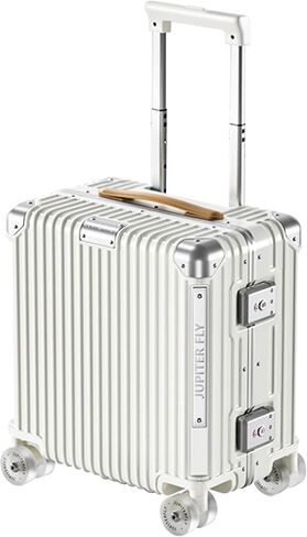 Carry On Luggage with Spinner Wheels and TSA Approved Hard Shell Suitcase with Aluminum Frame Zipperless Lightweight Luggage for Business Travel (Silver, 20in) in Kuwait
