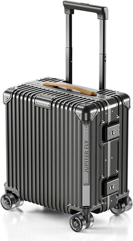 Carry On Luggage with Spinner Wheels and TSA Approved Hard Shell Suitcase with Aluminum Frame Zipperless Lightweight Luggage for Business Travel (Silver, 20in) in Kuwait