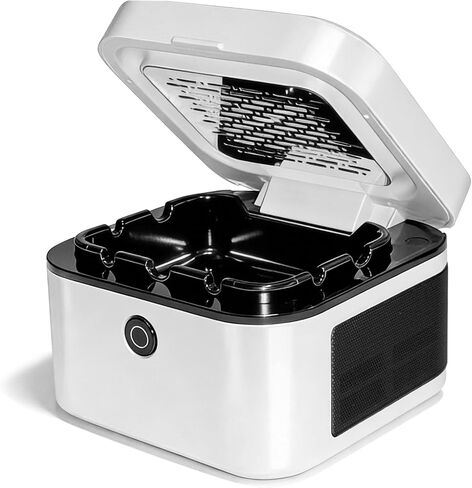Multifunctional Smokeless Ashtray with HEPA Filter,Rechargeable Air Purifier for Cigarette Smoke,Portable Ashtray for Indoor & Outdoor Use (White) in Saudi Arabia