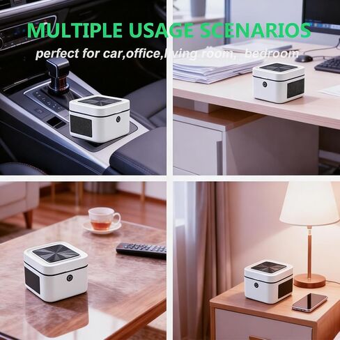 Multifunctional Smokeless Ashtray with HEPA Filter,Rechargeable Air Purifier for Cigarette Smoke,Portable Ashtray for Indoor & Outdoor Use (White) in Saudi Arabia