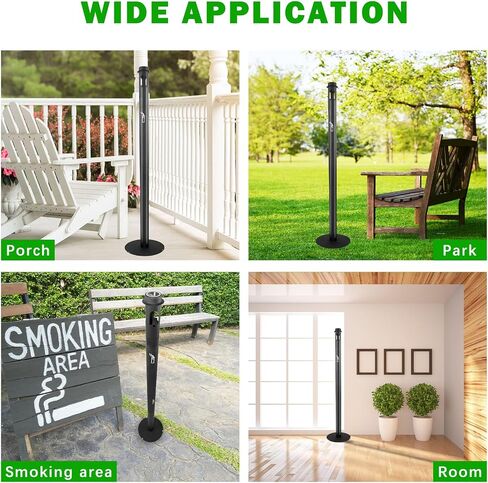 Outdoor Ashtray, Stainless Steel Cigarette Butt Disposal Outdoor Standing Tall Ashtray for Outside Patio Home, 2" Diameter x 50" H in Saudi Arabia
