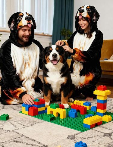 Bernese Mountain Costume for Adults,Adult Onesie for Halloween Christmas Pajama Women Men in Saudi Arabia