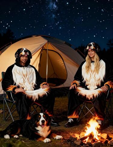 Bernese Mountain Costume for Adults,Adult Onesie for Halloween Christmas Pajama Women Men in Saudi Arabia