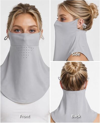 5-Pack UV Sun Protection Face Mask with Neck Coverage, UPF 50+ Cooling Neck Gaiter Scarf, Breathable Face Cover for Summer Outdoors (Multicolor) in Saudi Arabia