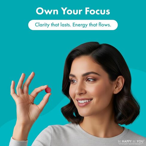 Focus Gummies – NAD+ Brain Supplement with Phosphatidylserine, Alpha GPC Choline & Green Tea Extract – Memory & Focus Support – Strawberry – 60 Count – Made in USA in Saudi Arabia