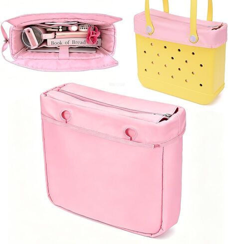 Nyton Organizer Insert Only Compatible with Bogg Bag Original Medium, Beach Bag Organizer with Zipper Lid (Leopard, Medium) in Saudi Arabia