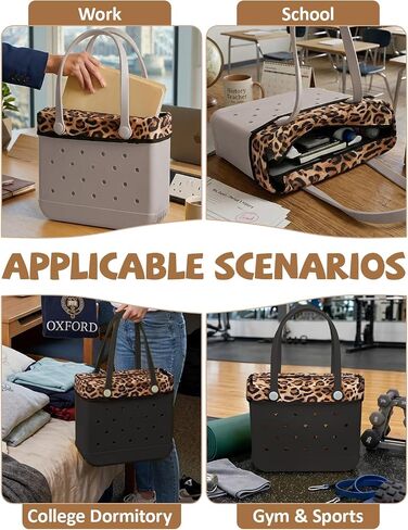 Nyton Organizer Insert Only Compatible with Bogg Bag Original Medium, Beach Bag Organizer with Zipper Lid (Leopard, Medium) in Saudi Arabia