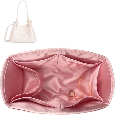 Divitize Luxe Silk Purse Organizer compatible with Bottega Veneta Parachute Bag Insert — Perfect Fit, Full Coverage 1:1 Shape, +24 Colors, Premium Quality (Brown, for Parachute Medium) in Kuwait