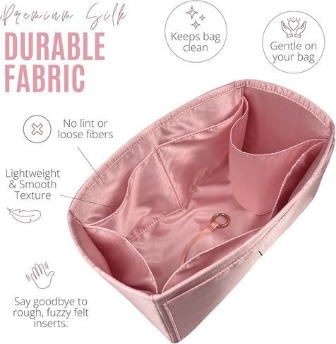 Divitize Luxe Silk Purse Organizer compatible with Bottega Veneta Parachute Bag Insert — Perfect Fit, Full Coverage 1:1 Shape, +24 Colors, Premium Quality (Brown, for Parachute Medium) in Kuwait