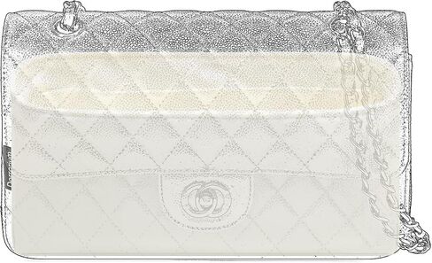 Silk Organizer for Chanel CF 17/20/23/25/30/33 Luxury Silky Smooth Tote Premium Handbag Insert Divider, Bag Shaper in Kuwait