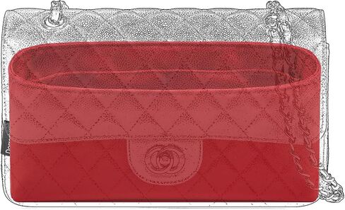 Silk Organizer for Chanel CF 17/20/23/25/30/33 Luxury Silky Smooth Tote Premium Handbag Insert Divider, Bag Shaper in Kuwait