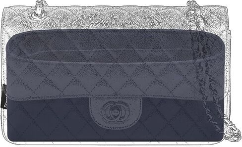 Silk Organizer for Chanel CF 17/20/23/25/30/33 Luxury Silky Smooth Tote Premium Handbag Insert Divider, Bag Shaper in Kuwait