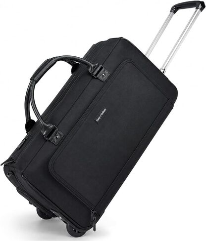 Rolling Garment Bag with Wheels, Carry On Garment Duffle Bag for Travel, Convertible Wheeled Suit Bag for Men, Wrinkle-Free Business Travel Luggage with Shoe Pocket & Retractable Handle in Saudi Arabia