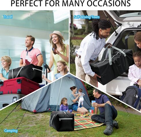 iFARADAY Foldable Duffel Bag 30" / 75L Lightweight with Water Rresistant for Travel-Black in Kuwait