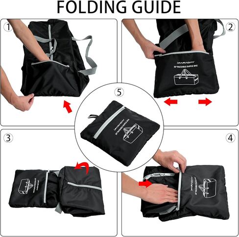iFARADAY Foldable Duffel Bag 30" / 75L Lightweight with Water Rresistant for Travel-Black in Kuwait