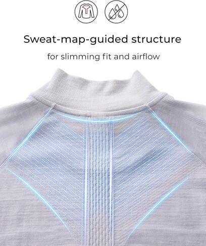 COZYZERO Women’s Merino Wool Long Sleeve Shirt - Midweight Half Zip Top for Hiking, Running, Travel & Everyday Comfort in Kuwait