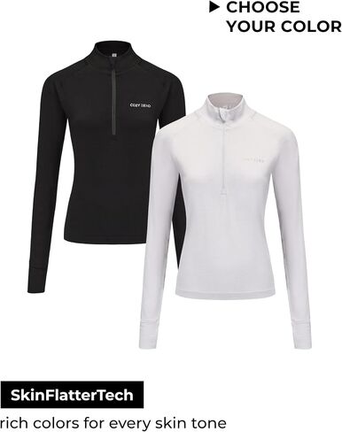 COZYZERO Women’s Merino Wool Long Sleeve Shirt - Midweight Half Zip Top for Hiking, Running, Travel & Everyday Comfort in Kuwait