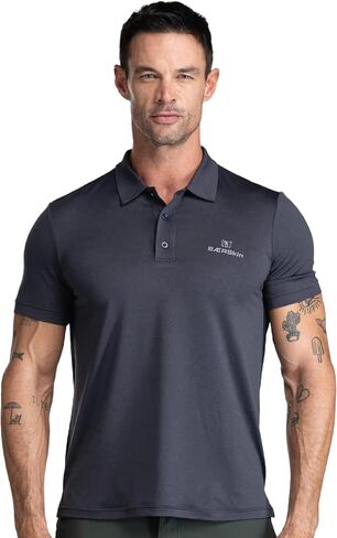 BAERSkin Men's Moisture-Wicking Golf Polo Shirt — Short Sleeve, 4-Way Stretch, Quick-Dry, Recycled Polyester in Kuwait