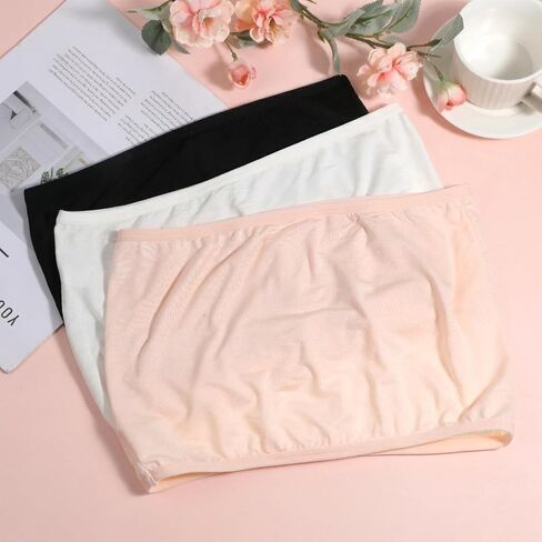 3 Pcs Modesty Panel Cleavage Cover, Lady Camisole Cleavage Cover Up for Low Neckline Anti Peep Invisible Modesty Inserts (3 Colors) in Kuwait