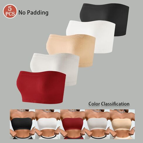 3 Pcs Cleavage Cover up for Low Neckline，Seamless Bandeau Soft Stretchy Non-Padded Bandeau in Saudi Arabia
