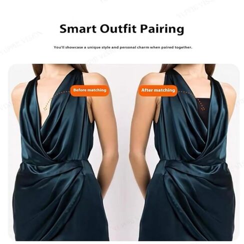 3 Pcs Cleavage Cover up for Low Neckline，Seamless Bandeau Soft Stretchy Non-Padded Bandeau in Saudi Arabia