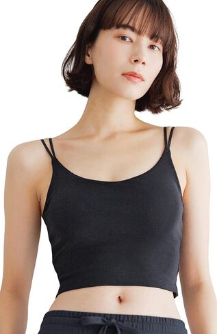 Camisole Cropped Short Bra Padded Strap Anti-Sagging Top Sleep 24HRS Japan Patented Bambi Water in Saudi Arabia