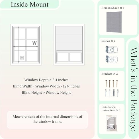 No Drill Top Down Bottom Up Roman Shade, Blackout or Light Filtering No Tool Cordless TDBU Roman Blind for Window, Insulated, Privacy, Easy Install for Home, Office, No Drill TDBU Type in Saudi Arabia