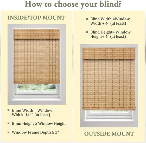 Kokorona Cordless Sheer Bamboo Roman Shades with Valance, Light Filtering Woven Bamboo Blinds for Windows, Natural Window Blinds Roll Up Shades for Home & Patio, 22" W x 64" H, Light Russet in Saudi Arabia